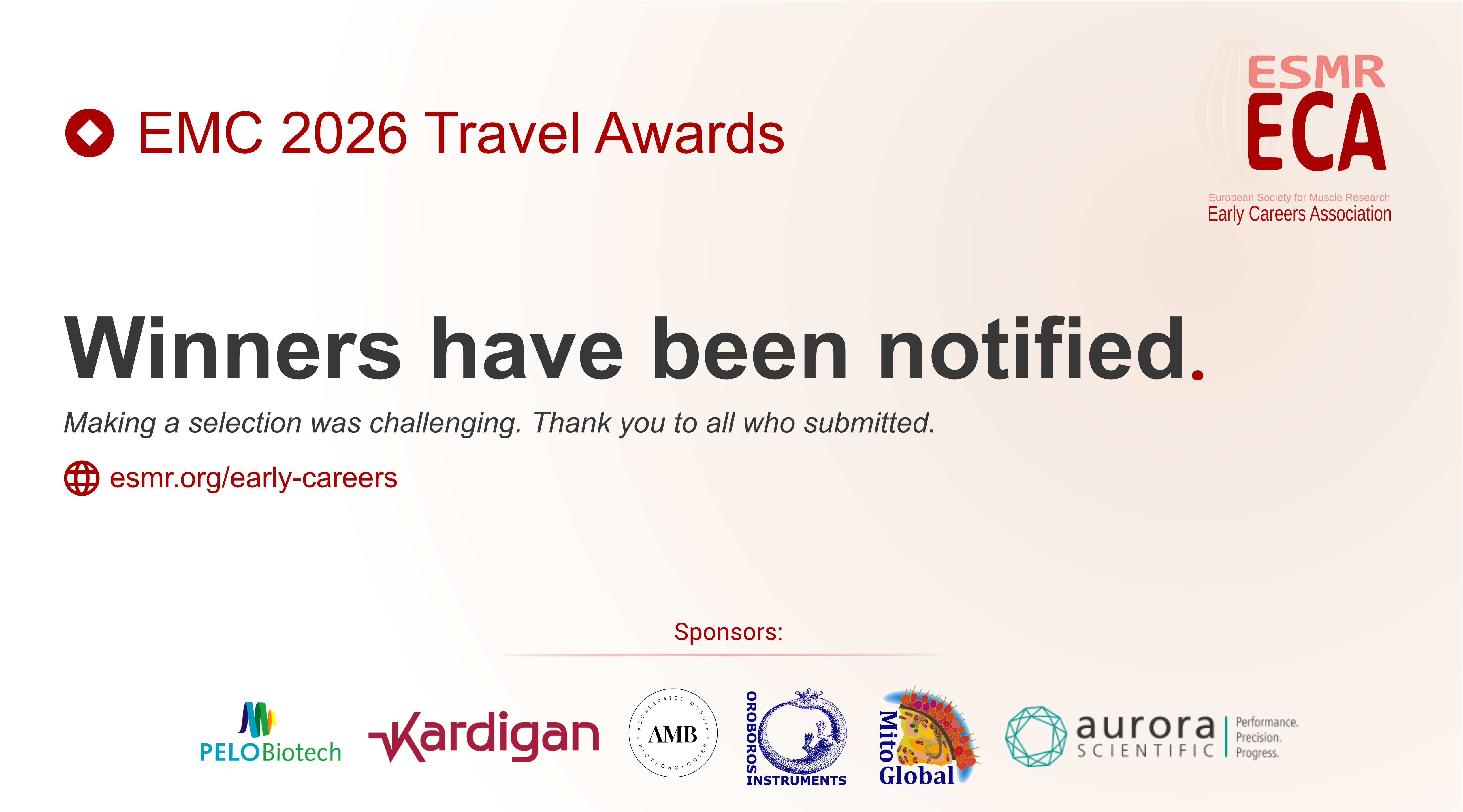 ECA 2026 Travel Award Winners